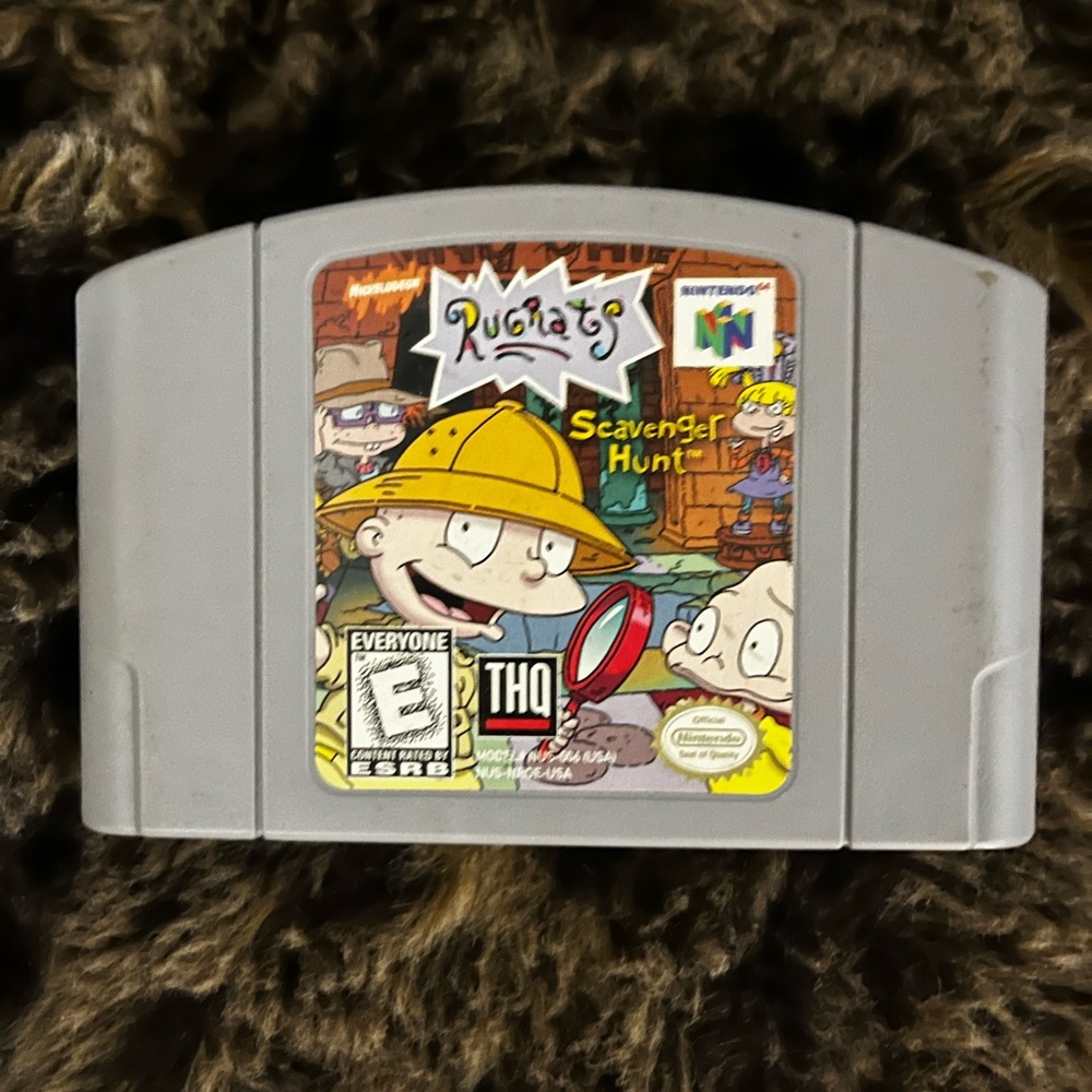 N64 rugrats scavenger hunt game. Based off of the popular Nickelodeon series.